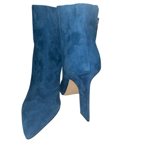 Marc Fisher Ltd Blue Suede Pointed Toe High Heel Ankle Boot Women's Size 10 - Picture 3 of 10